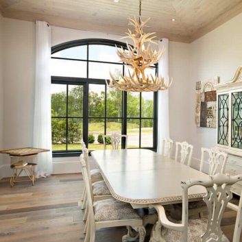French Steel casement window in dining room